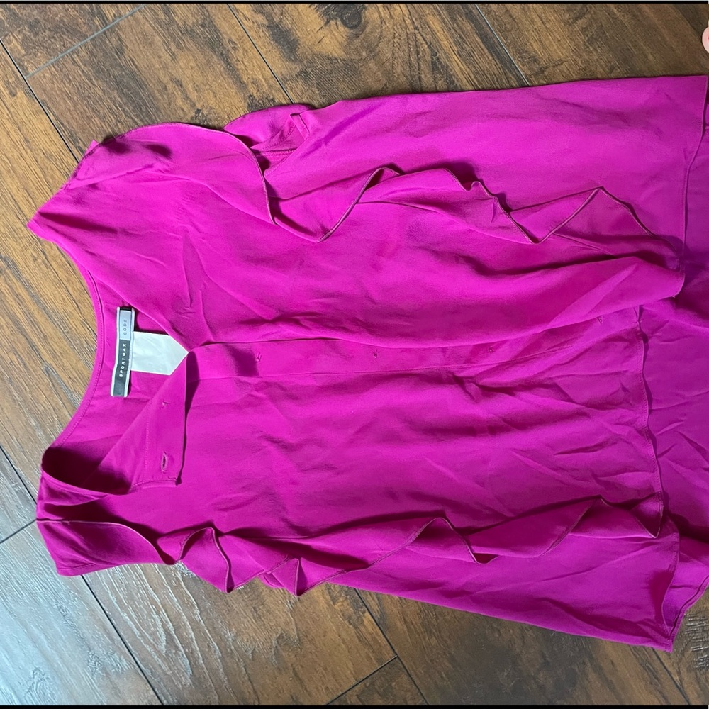 Pretty silk top with ruffles